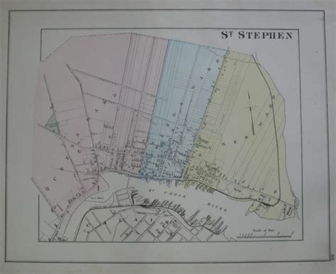 Map: (Town of) St. Stephen, New Brunswick. 16 x 13 [Plate #89] Single ...