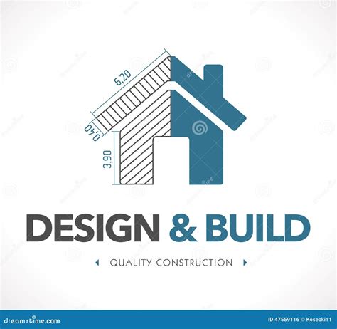 Logo - design and build stock vector. Illustration of design - 47559116