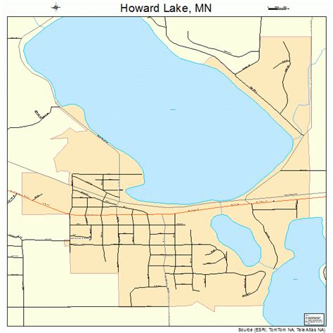 Howard Lake Minnesota Street Map 2730284