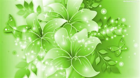 Green Flower Wallpaper - WallpaperSafari