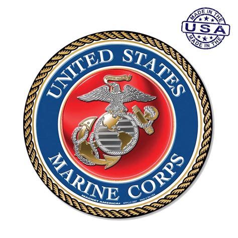 United States Marines Corps Large Round Sticker (11.5" x 11.5 ...