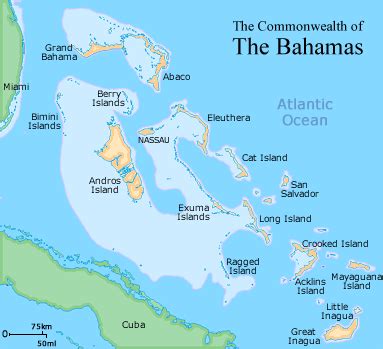 Bahamas Laminated Wall Map | lupon.gov.ph