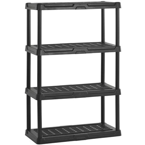 Heavy-Duty Plastic Shelving - Four Shelf in Heavy Duty Storage Shelving