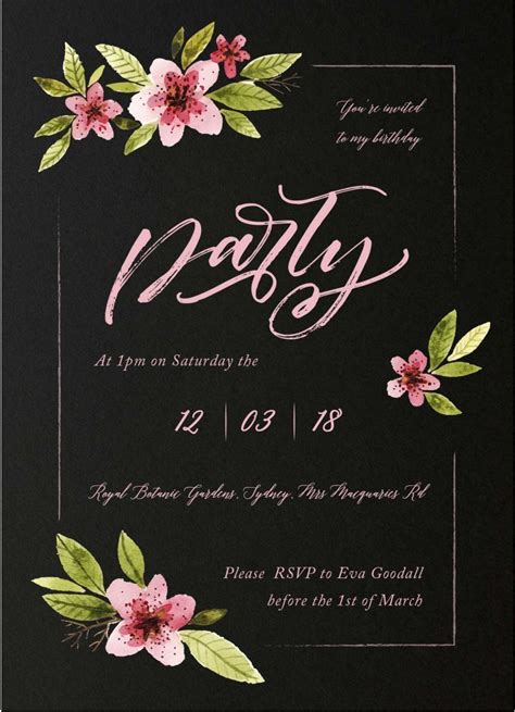 Birthday Invitation Templates Hd - Cover Resume | Party invite template ...