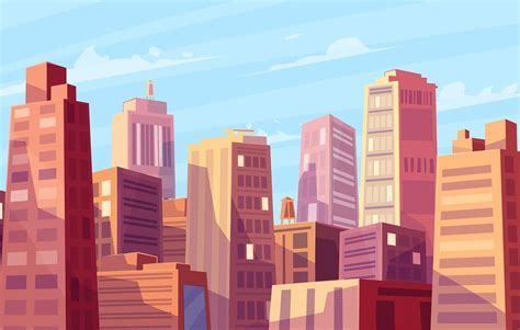 Eazywallz | City cartoon, City illustration, City vector