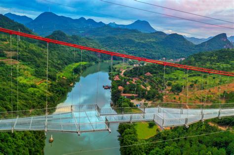 Glass-Bridge-in-Huangchuan-Three-Gorges-Scenic-Area-by-UAD-06 ...