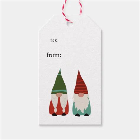 Christmas Gnomes Gift Tags | Zazzle