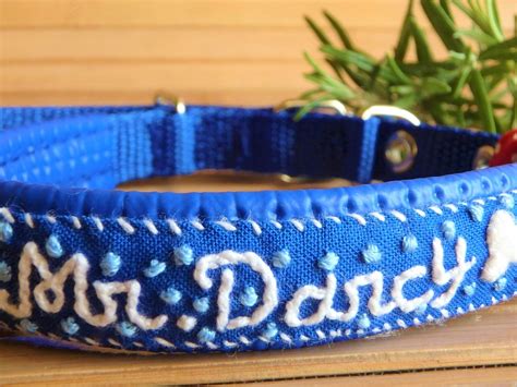 Dog Name Collar Dog Name Tag Collar Dog ID Collar - Etsy