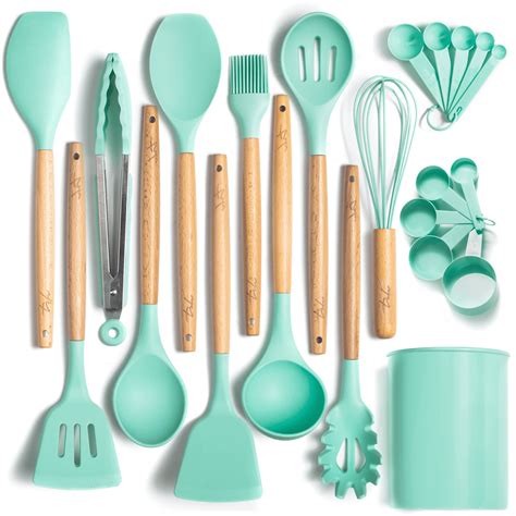 Three-Sixty Home ODORLESS 13 Pc Silicone Cooking Utensils Set with ...