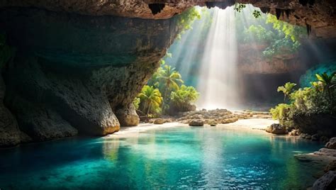 Premium Photo | Cenote Cave Mexico