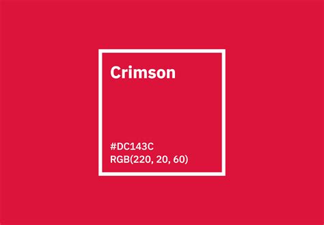 Crimson Color - Hex, RGB, CMYK, Pantone | Color Codes - U.S. Brand Colors