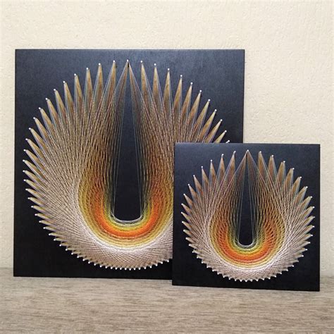 String Art. Contemporary Art Handmade. Geometric String Art . Abstract ...