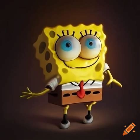 Realistic rendering of spongebob squarepants on Craiyon