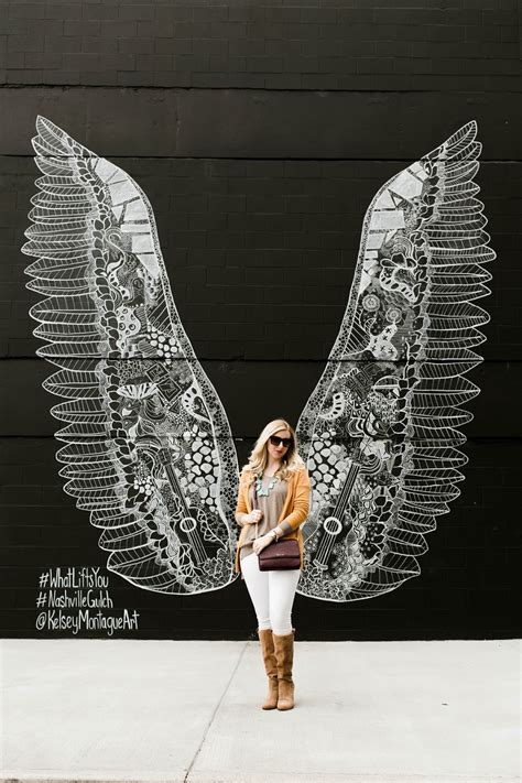 Angel Wings mural in The Gulch