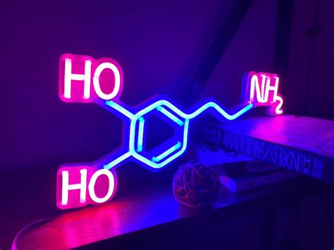 Unique Chemistry Dopamine Neon Wall Art — Homebnc