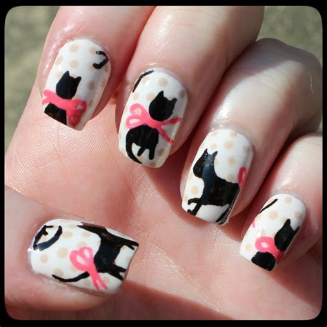 Cat Blouse Nail Art · How To Paint An Animal Nail · Beauty on Cut Out ...