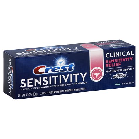 Crest Sensitivity Extra Whitening Toothpaste, Clinical, Sensitivity ...