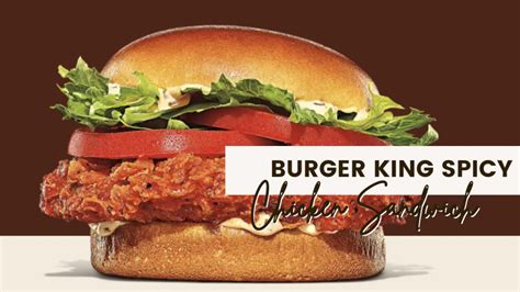 Burger King Spicy Chicken Sandwich Review with Price & Calories