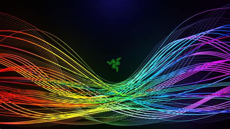 Razer Logo Spectrum Waves 4K #6660e Wallpaper PC Desktop