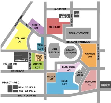 NRG Stadium Parking Lots Tickets in Houston Texas, Seating Charts ...