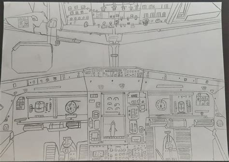 A320 cockpit... Is this a good drawing?👨‍ ️😀 : r/aviation