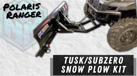 Polaris Ranger - Installing Tusk / SubZero Snow Plow Mount & Kit - YouTube