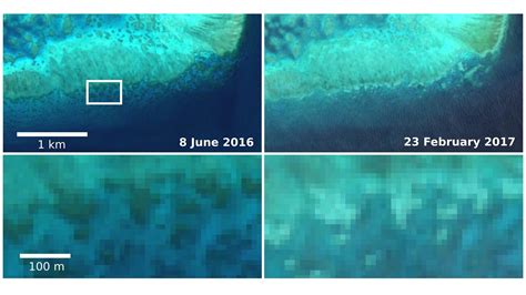 ESA - Sentinel-2 captures coral bleaching of Great Barrier Reef