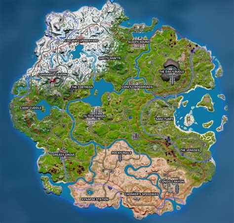 Fortnite visit 6 named locations