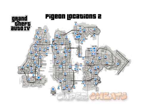 Pigeon Location Maps - Grand Theft Auto 4 | Grand theft auto 4, Grand ...