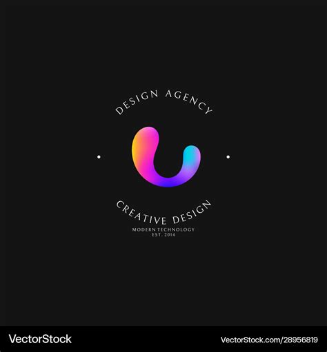 Design agency logo template Royalty Free Vector Image