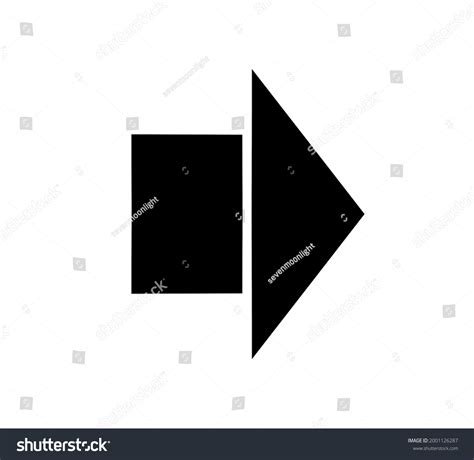 Black Arrow Symbol White Background Illustration Stock Illustration ...