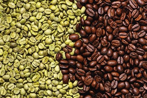 Unroasted and roasted coffee beans | High-Quality Food Images ...