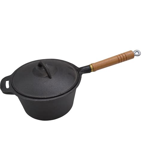 2 QT CAST IRON SAUCEPAN PRESEASONED | Supex Products