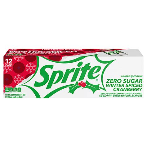 Sprite, Winter Spiced Cranberry, Zero Sugar 12 Pack | Soft Drinks ...