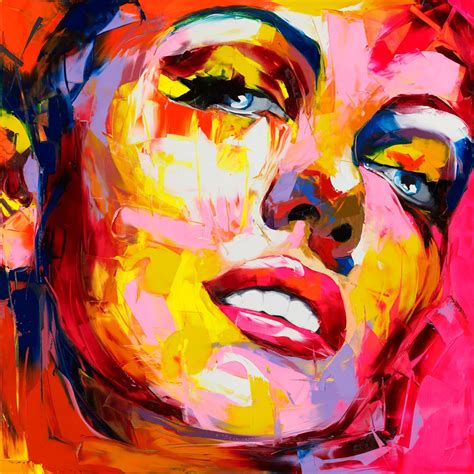 Francoise Nielly Designers Hand Painted Untitled 528 Cool Face Palette ...