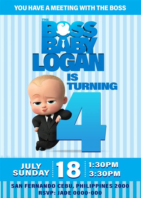 Boss Baby Invitation Template