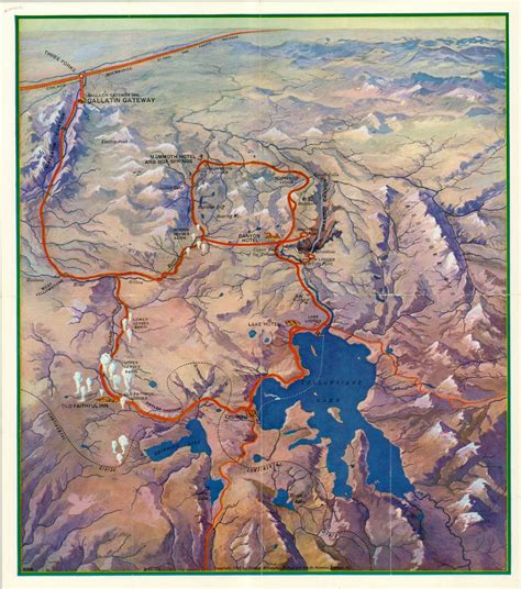 Yellowstone National Park Picture Map | Curtis Wright Maps