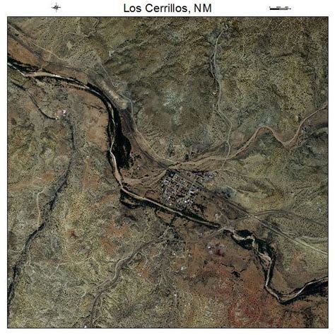 Aerial Photography Map of Los Cerrillos, NM New Mexico