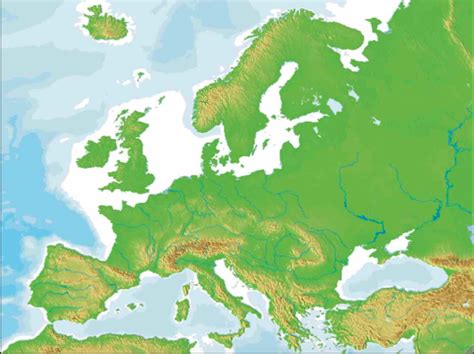 Map Of Europe (Plains and Mountains Only) Diagram | Quizlet