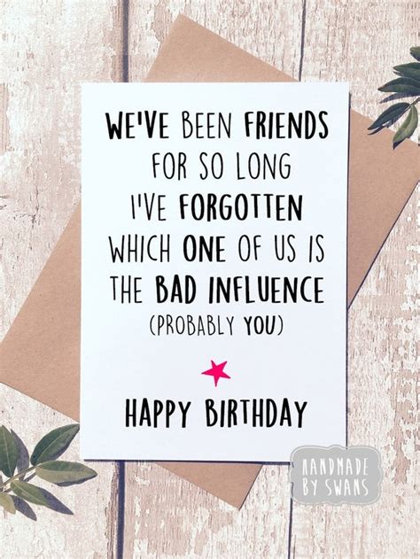 Funny Birthday Card Birthday Card Friend Best Friend Card - Etsy