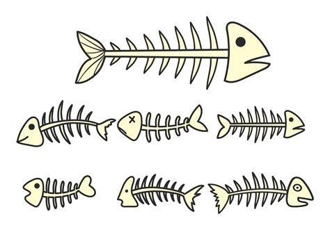 Fishbone vector set 160632 Vector Art at Vecteezy