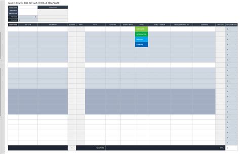 Free Bill of Material Templates | Smartsheet