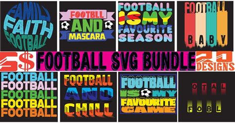 Football SVG Bundle Bundle · Creative Fabrica