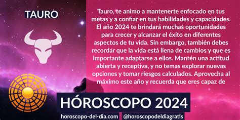 Tauro Horóscopo 2024 - Horoscopo del dia