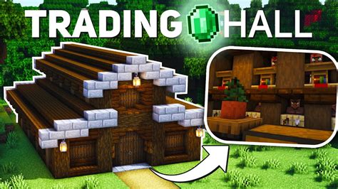 Minecraft: Aesthetic Villager Trading Hall Tutorial (how to build 1.17 ...