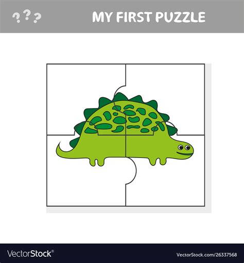 Cute puzzle game puzzle Royalty Free Vector Image