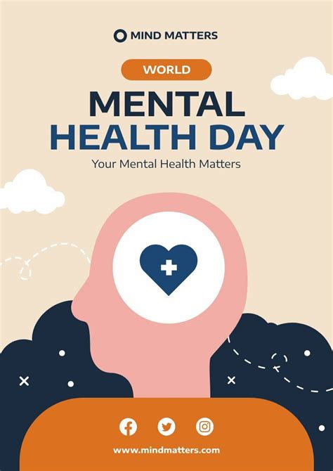 World Mental Health Day | Free Poster Template - Piktochart