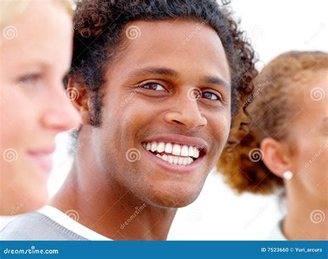 Dental - Smiling African American with Nice Teeth Stock Photo - Image ...