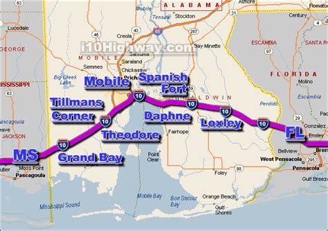 Map Of I10 In Florida - States Of America Map States Of America Map