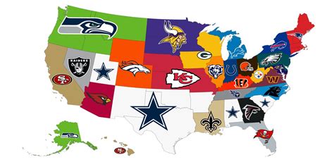 NFL Map Teams Logos Sport League Maps Maps Of Sports Leagues | atelier ...